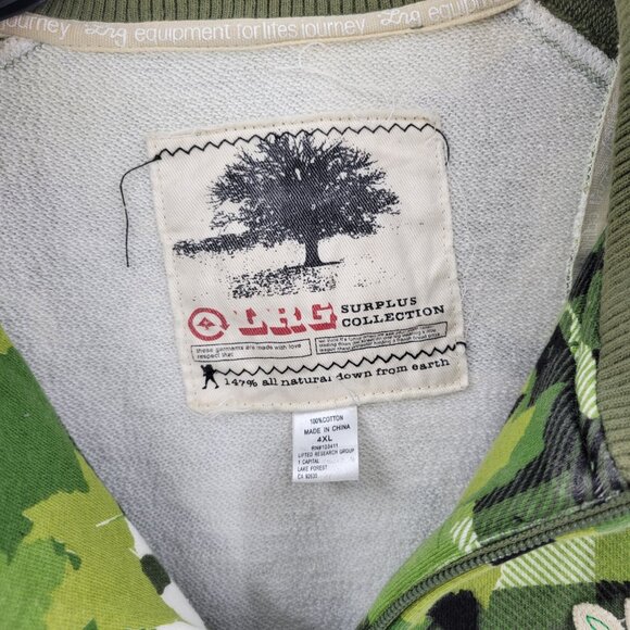 LRG Naturalist Leaf Camo Zip Up Sweatshirt Jacket Vintage Y2K 4XL - Picture 5 of 7